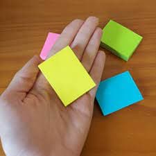 kit 3 Bloco Adesivo 38x50mm 100 Folhas Cada Bloco Lembrete Auto Adesivo