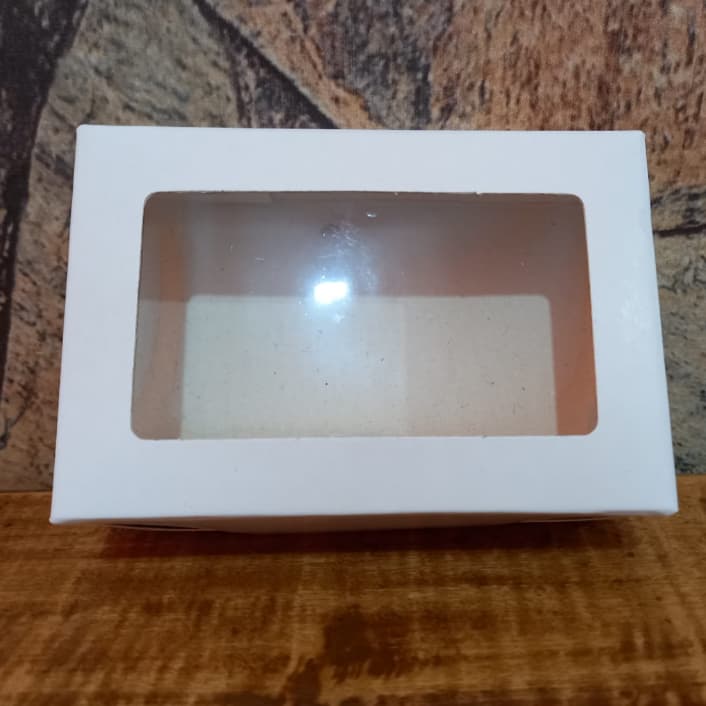 20 Caixas com Visor Kraft ou Branca 12x8x3,5 cm.