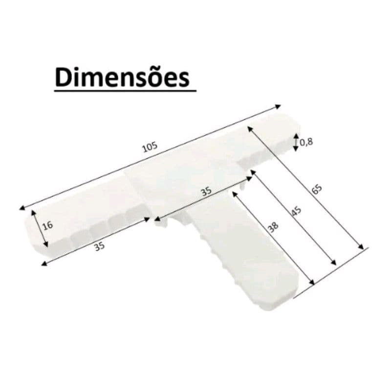 Cantoneira para travessa tela mosqueteira "T" 4 unidades