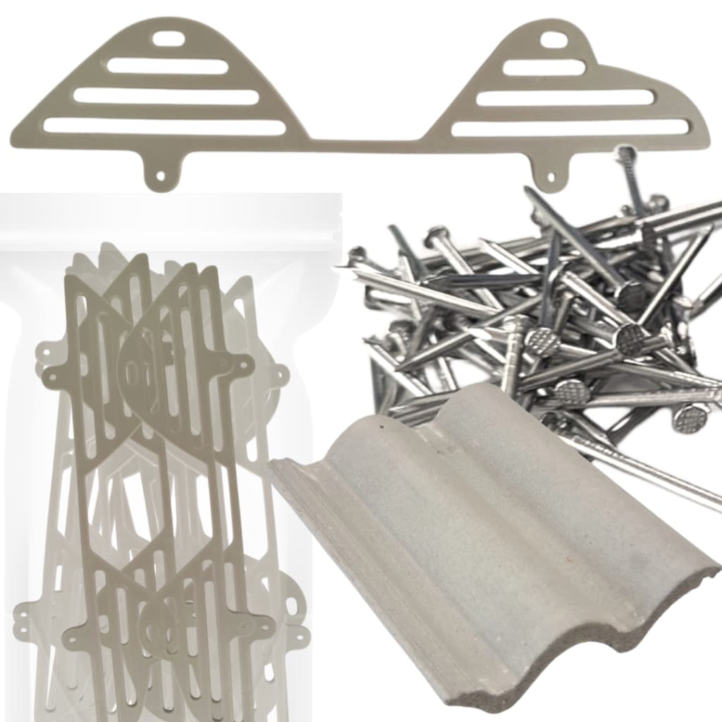 Tela Passarinheira Para Telha de Concreto 100un + 200 Pregos