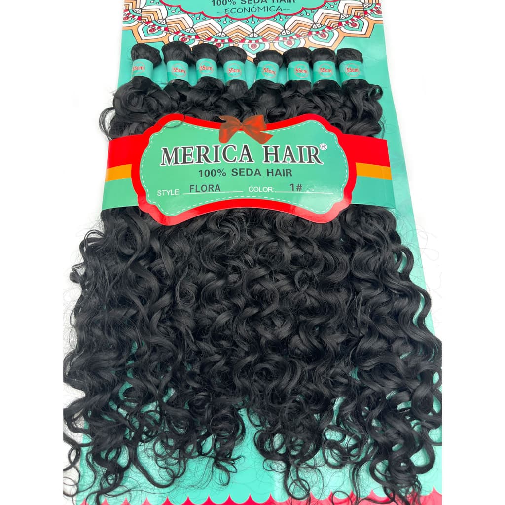 Cabelo 100% Orgânico Cacheado Flora ou Elma  Merica Hair Super Star 300grs/1pct