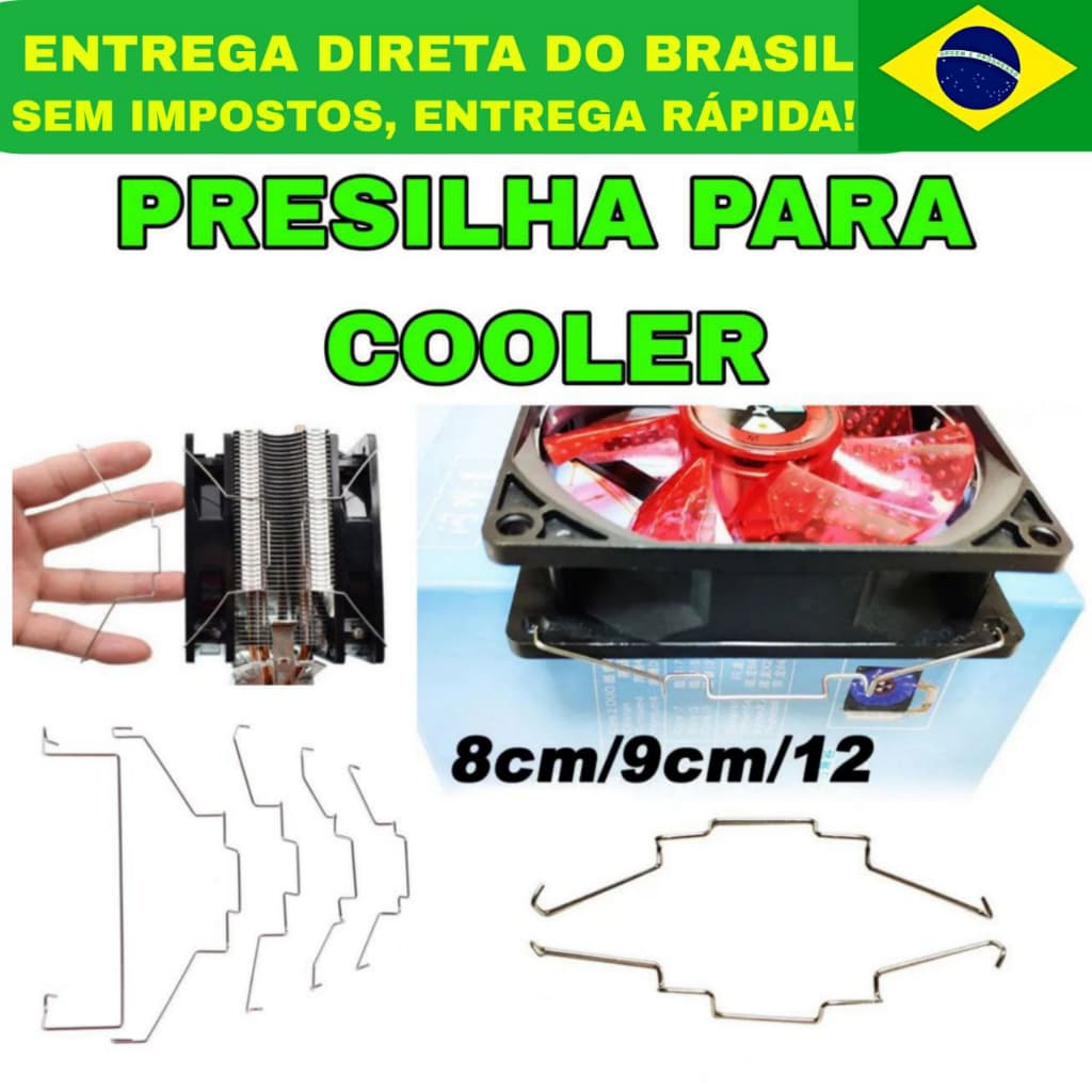 Presilha para Cooler de Processador melhore a temperatura usando o método Push/Pull