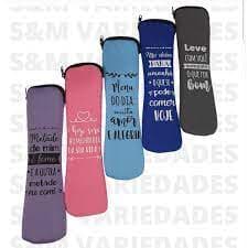 porta talher / escova dentes / estojo  c/ ziper portátil