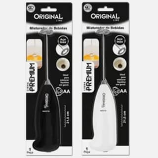 Misturador Mixer Elétrico Café Chá Bebidas Milk Shake Multiuso Universal  21,5cm Batedor Multicolorido Inox