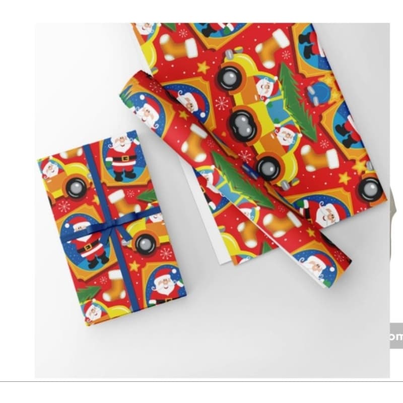 40 folhas de papel de presente 50x60 resma várias estampas e natal