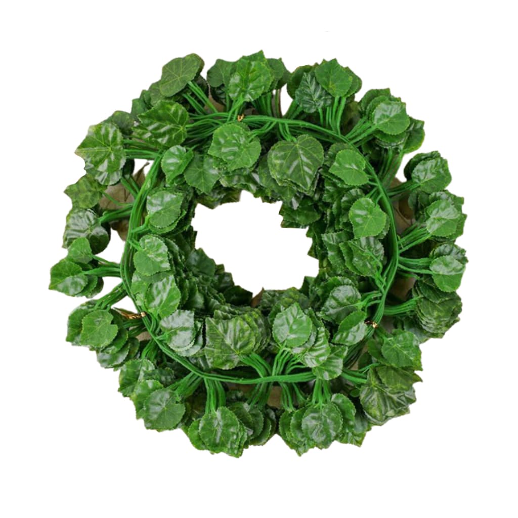 6 Metros Folha de Uva Folhas Pequenas Folhagem Verde Planta Artificial Pendente Trepadeira = 3 Fios