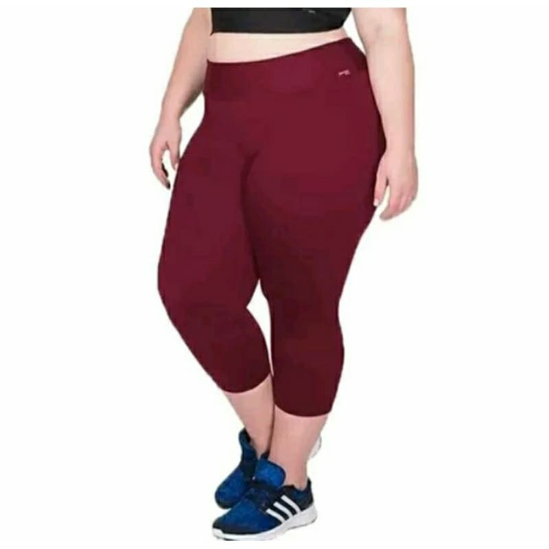 Calça Legging Corsário Plus Size Em Suplex Cintura Alta Feminino