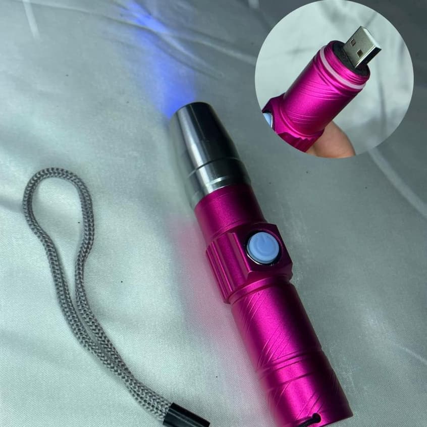 Lanterna Flashlinght LED/UV- USB