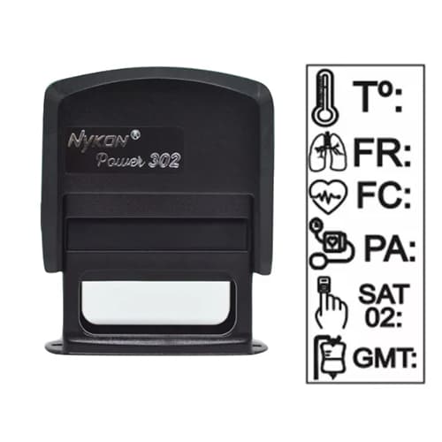 Carimbo automatico Para Anotações De Enfermagem Nykon 302 Profissionais