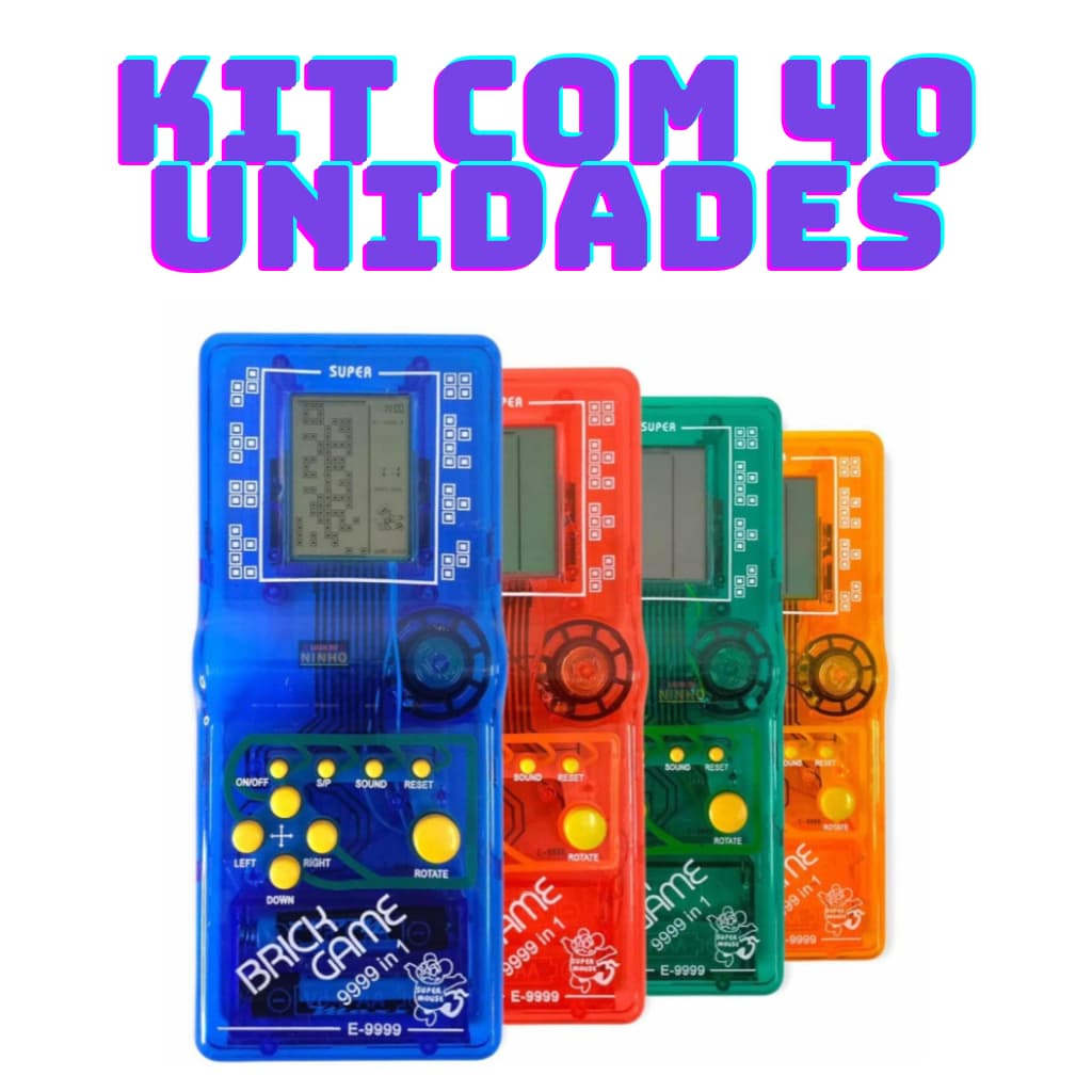 Kit com 40 Super Mini Game 9999 Jogos em 1