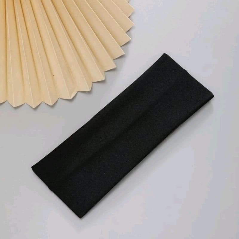 1 FAIXA DE CABELO EM SUPLEX, ACADEMIA ESPORTE GINÁSTICA BALLET MAQUIAGEM NA COR: PRETO