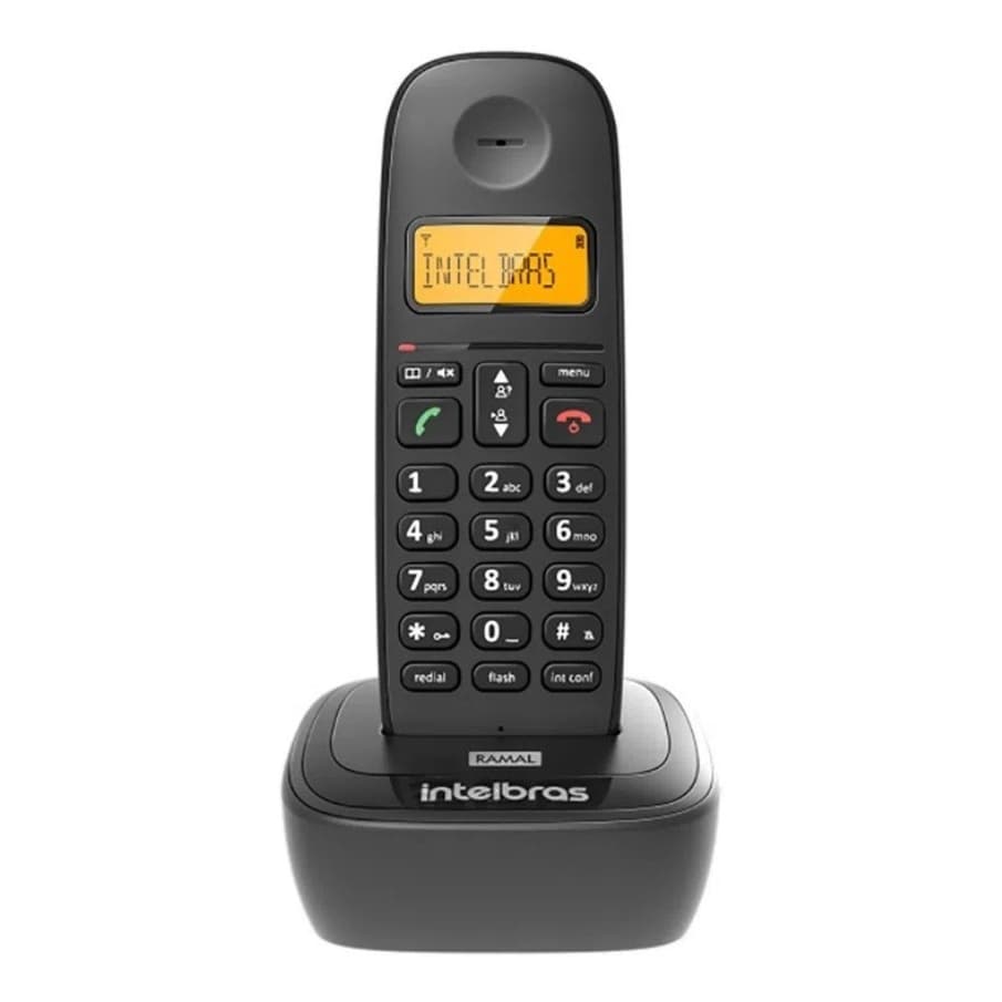 Telefone Sem Fio Com Identificador de Chamadas Intelbras Bivolt Ts 2510 Preto