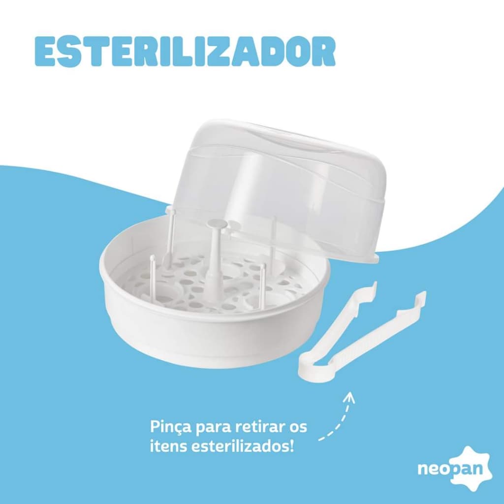 ESTERILIZADOR NEOPAN COM PINÇA PARA MICROONDAS