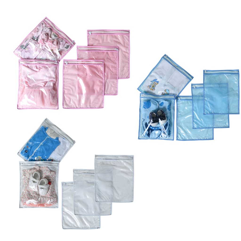 Kit 6 Saquinho  Maternidade Bebê Organizador Mala Escola Creche