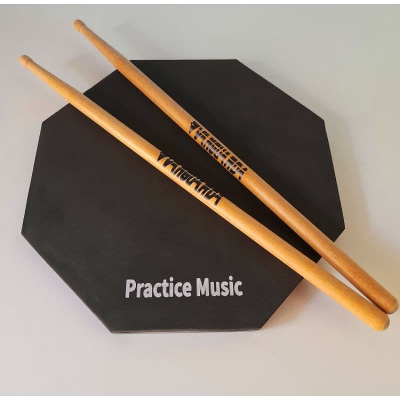 Pad de estudo  treino 10" 27cm + Par de Baquetas