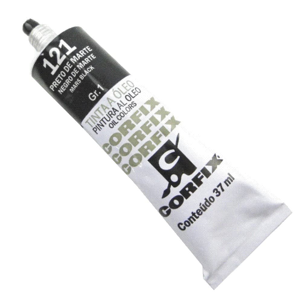 Tinta à Óleo para pintura em tela Corfix Bisnaga Gr.1 - 121 Preto de Marte