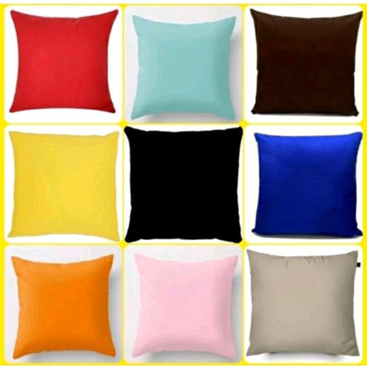 2 Almofada Lisa 0,45x0,45 cm. Decorativas Sala/Quarto