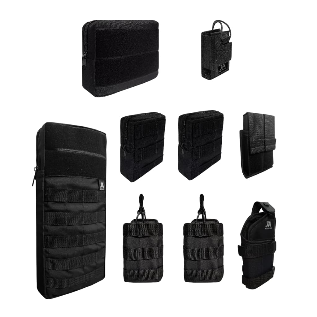 Kit De 9 Acessórios Modulares + Bandoleira Ja Rio Militar