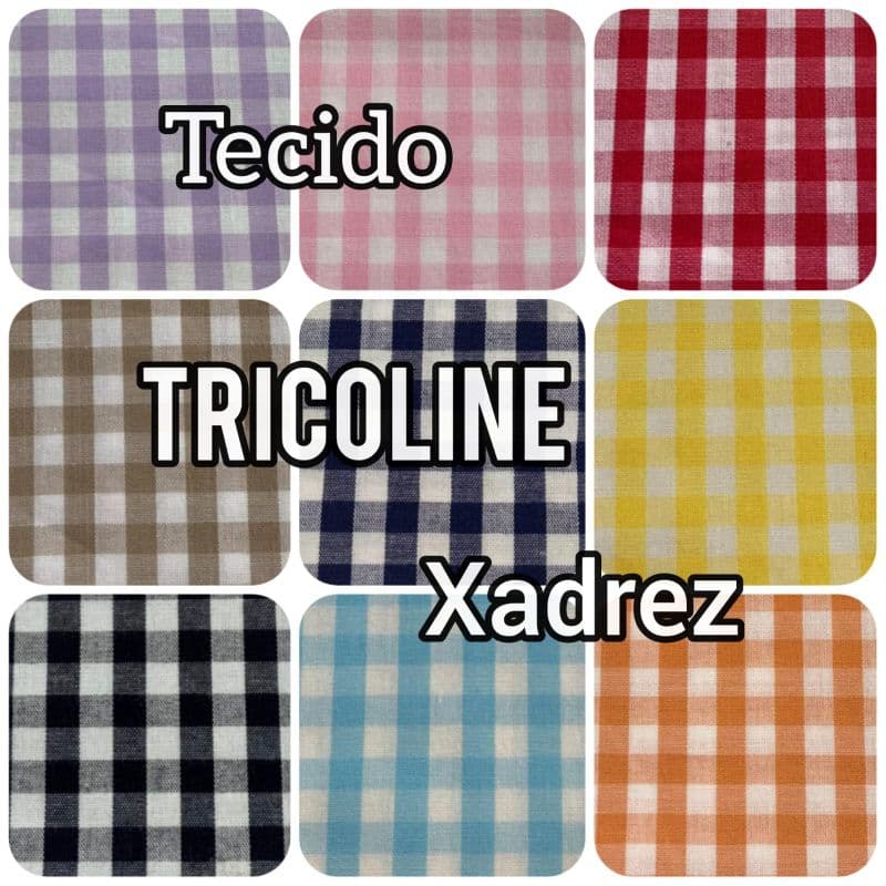 TECIDO TRICOLINE XADREZ ( EXCELENTE PARA CONFECÇÃO) (CATAGUASES)