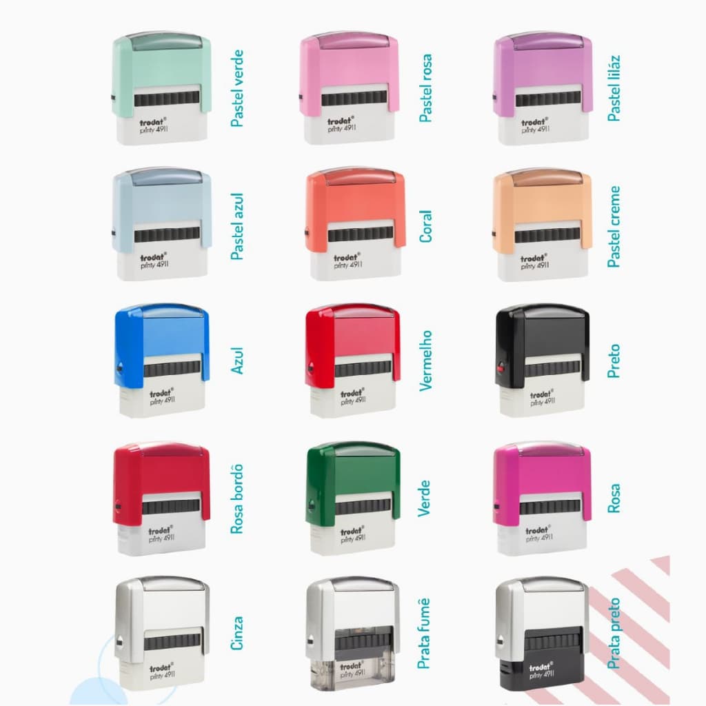 Carimbo Personalizado Trodat 4911-P2 - 14x38mm