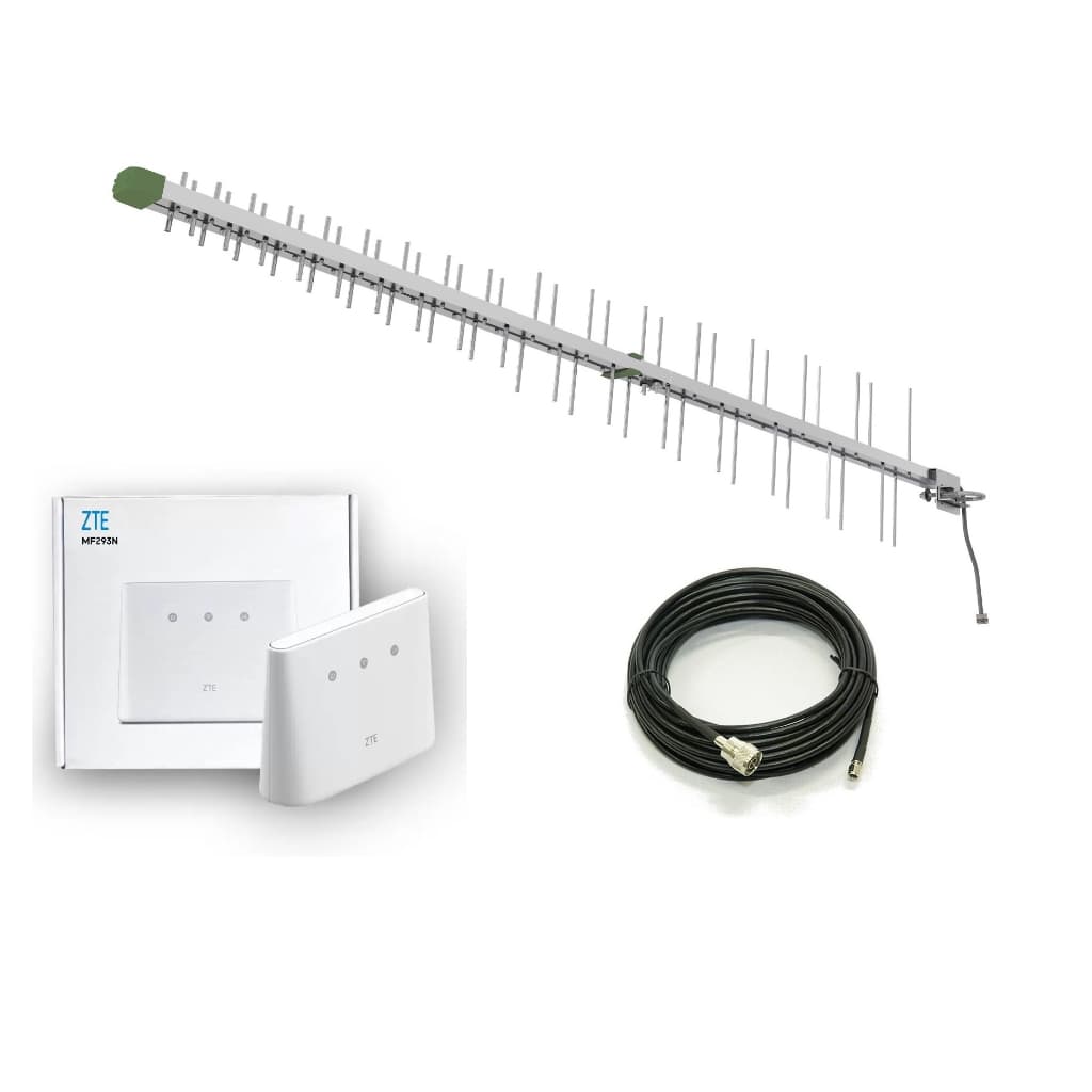 Kit Telefone Rural & Internet 4g+ Roteador Wifi Antena Full band 15dbi Cabo de 15mt