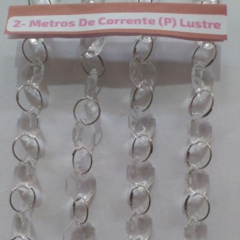 2 Metro de Corrente Cristal Acrílico para Lustres