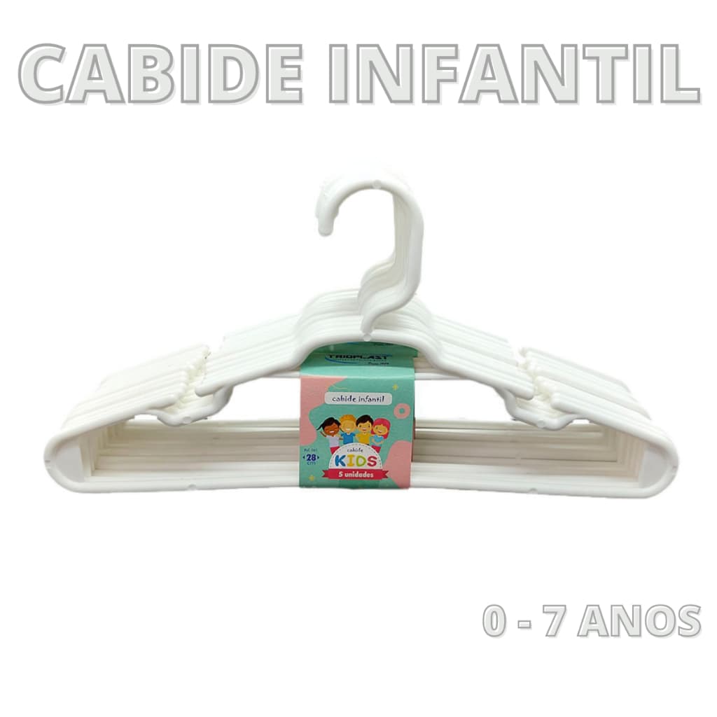 Kit 15 Unidades Cabides Infantis Reforçados Para Organização Colorido Roupa Infantil Bebê