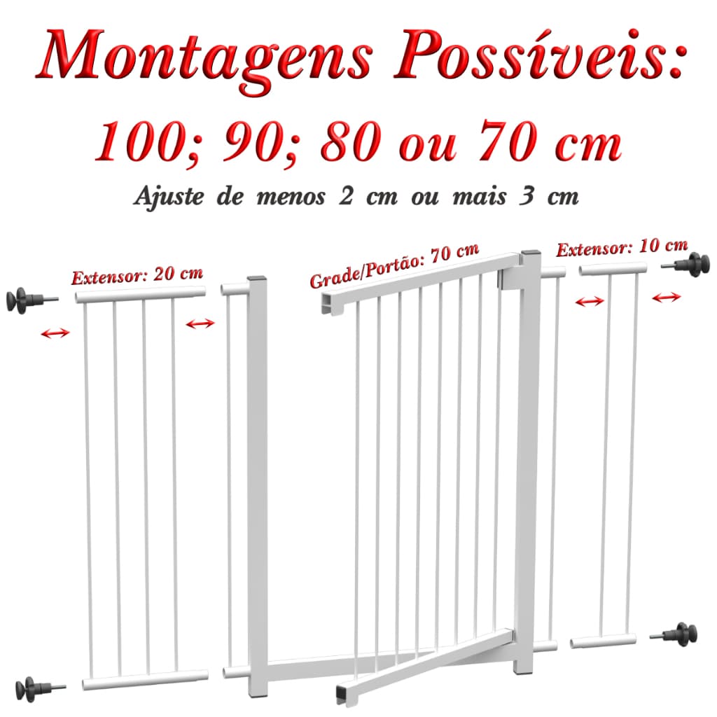GRADE PORTÃOZINHO DIVISOR AMBIENTE MULTIGRADE CORREDOR 70 CM 80 CM 90 CM 100 CM