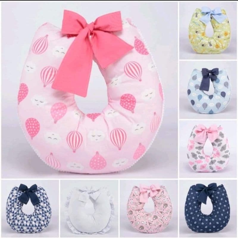 Almofada Para Amamentação Travesseiro Para Amamentar Bebê 100% Algodão Com Zíper Várias Estampas