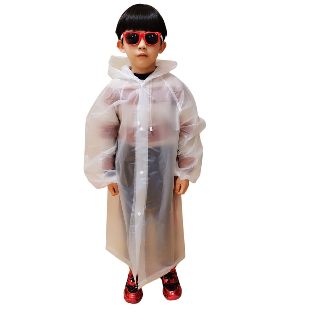 Capa De Chuva Infantil Com Capuz Impermeável Meninos Meninas