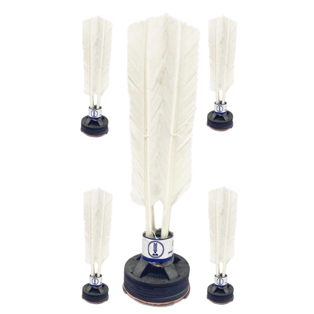 5 Peteca Branca Profissional Embalagem Azul Diversão Criança