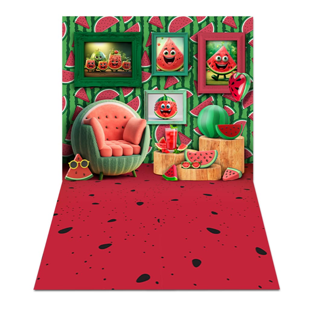 Fundo Fotográfico Sala Melancia em Tecido PN-01391