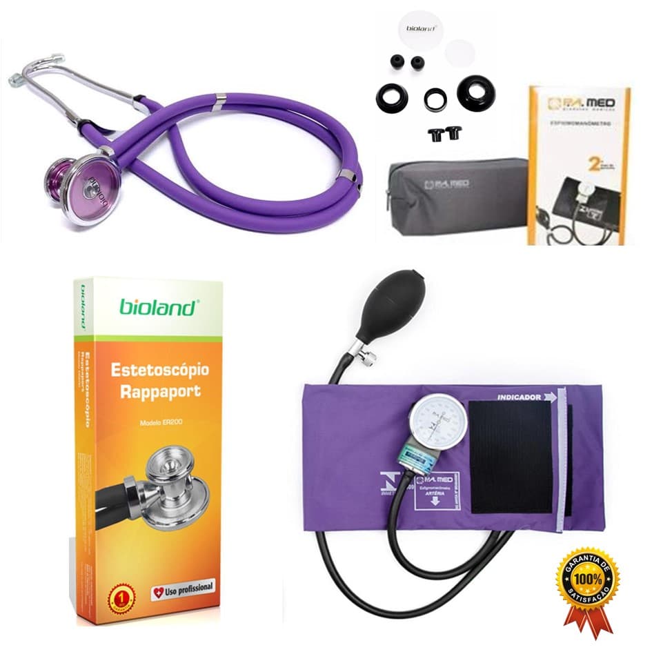 Esteto Rappaport + Aparelho de Pressão Bic PAMED Profissional com Kit Reserva e Bolsinha Lilás