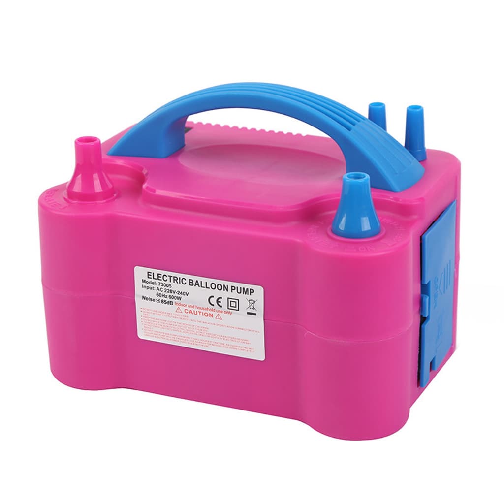 Inflador Elétrico Balão Bexiga Compressor Bomba 2 Bicos Festa - Rosa 110 ou 220v