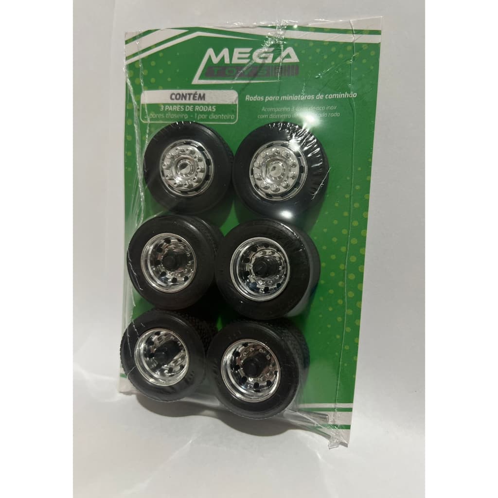 Kit 3 Pares de Rodas com dianteira Alcoa capa boliviana, escala 1/32