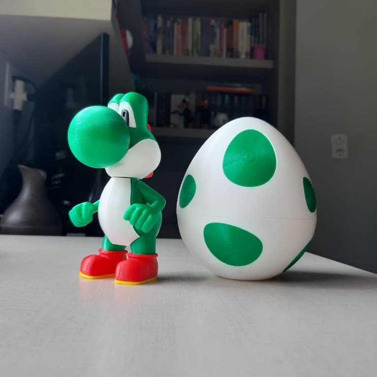 Ovo do Yoshi + Yoshi do Super Mario - Impressão 3D