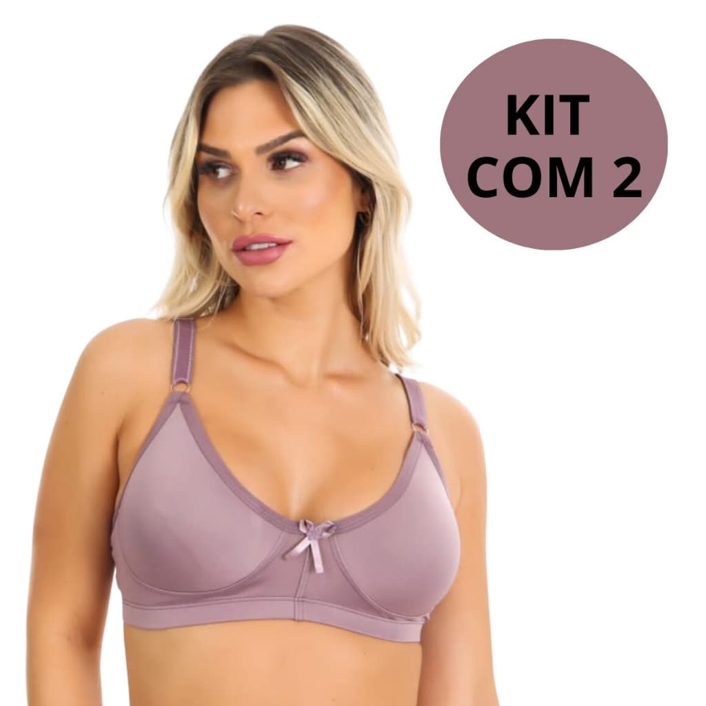 Kit 2 Sutiã Reforçado Sem Aro Sem Bojo Alta Sustentação Revenda - Sutia Normal Ads