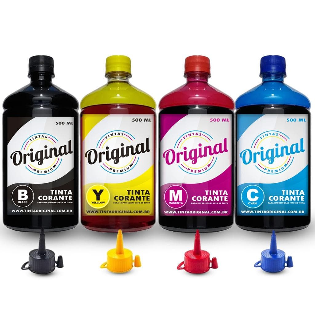 Kit Tinta Original Canon 4x500ml Pixma G1100 G1110 G2100 G2110 G2160 G2111 G3101 G3110 G3111