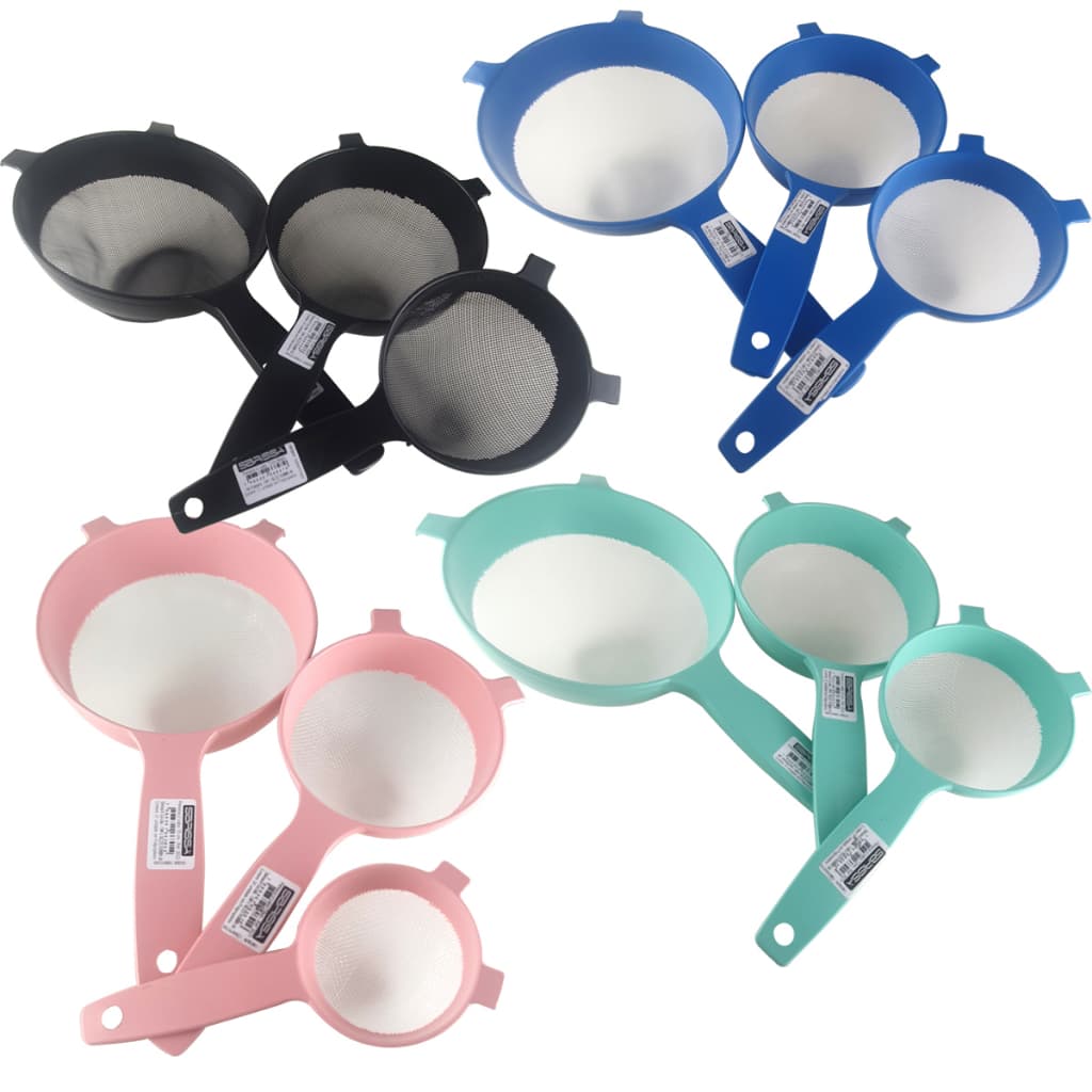 Kit Peneiras de Plástico 3 peças - Pequena, Média e Grande