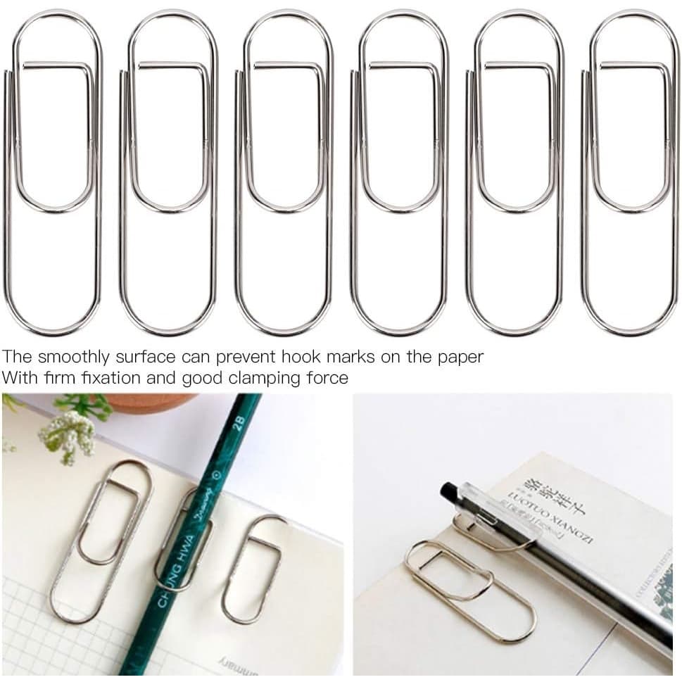 Clipes De Papel Em Aço Inoxidável 20 Peças Guardar Canetas