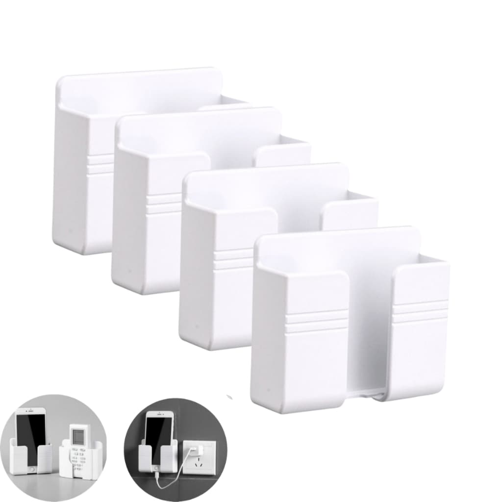 4 Suporte de celular de parede Multiuso Branco