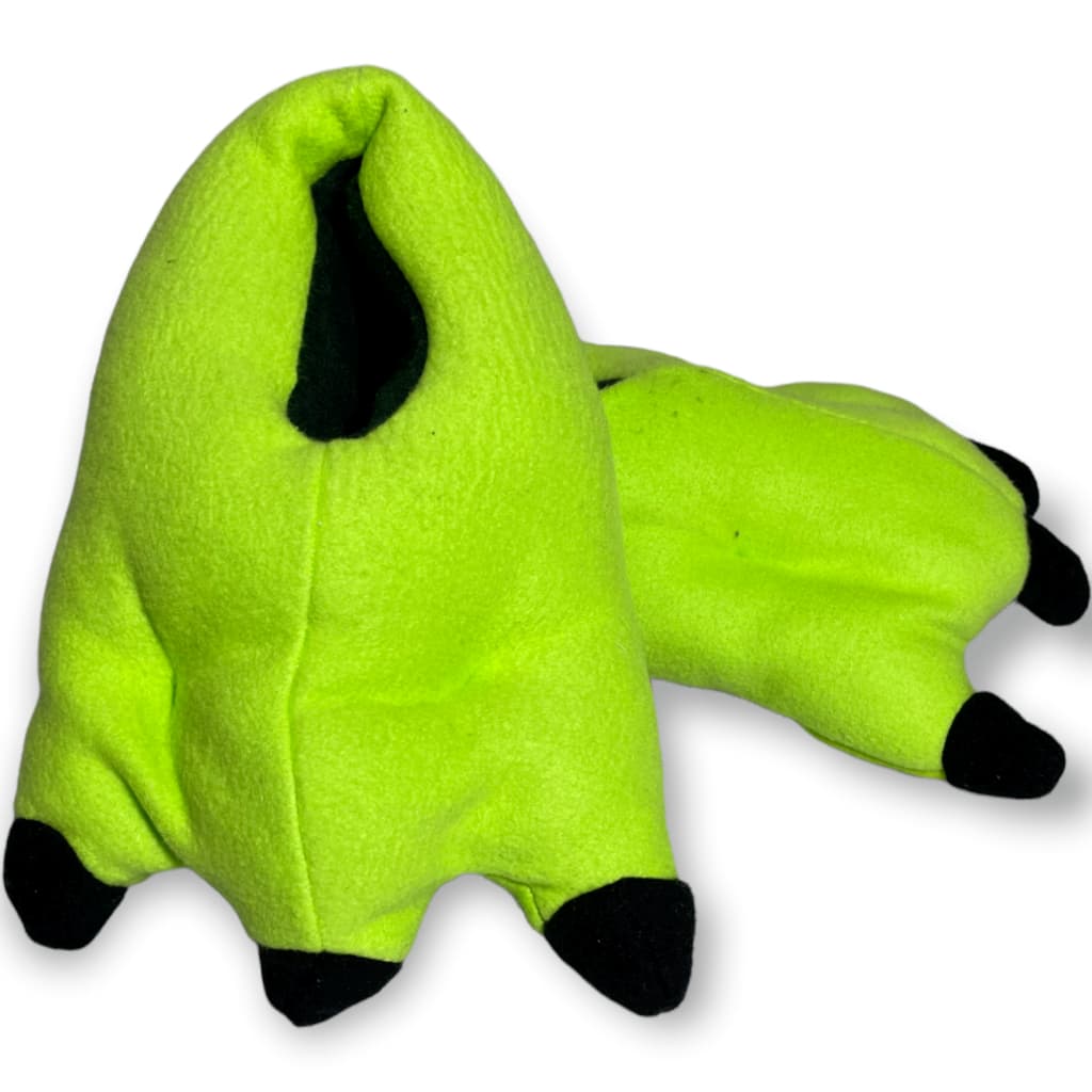 Pantufa Mike Wazowski Verde Limão 3D Monstros SA Garra Pelúcia Chinelo Antiderrapante