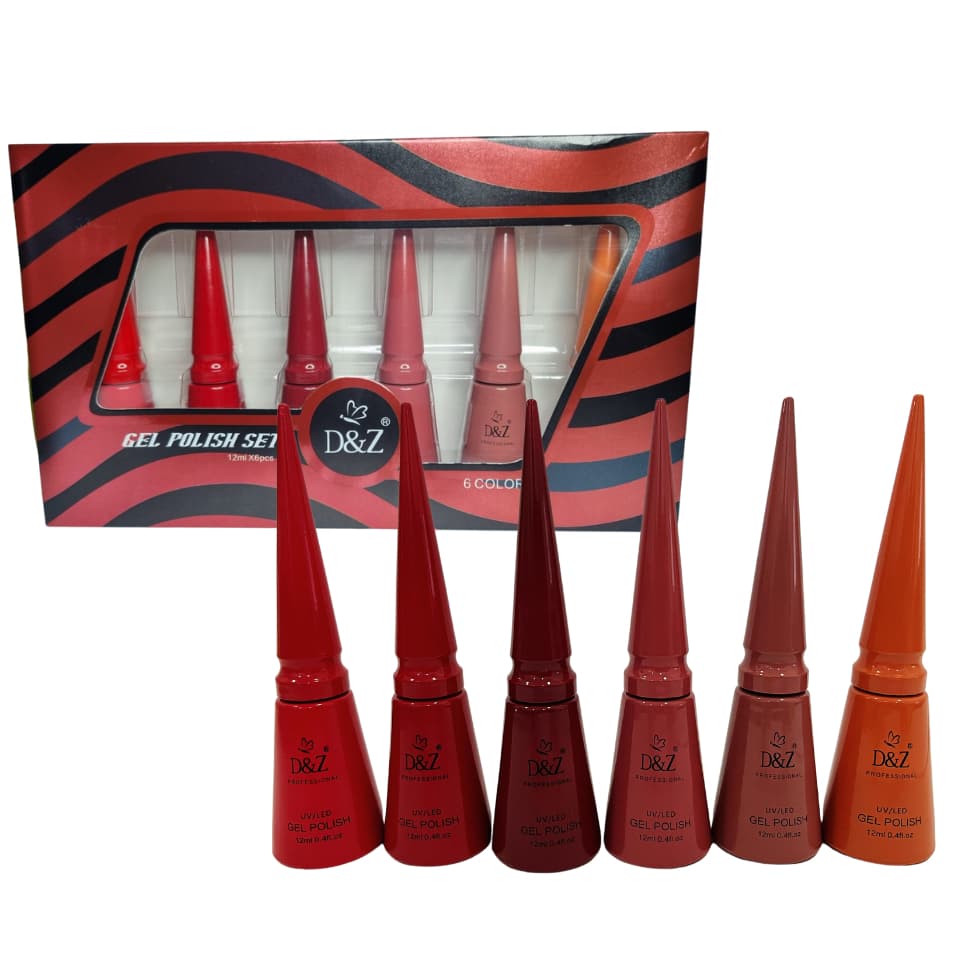 Kit 6 Esmalte Em Gel D&Z 12ml - 6 Coleções