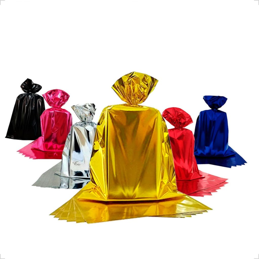 Saco de Presente Metalizado 15x21 com 50 unidades saquinho embalagem embalagens