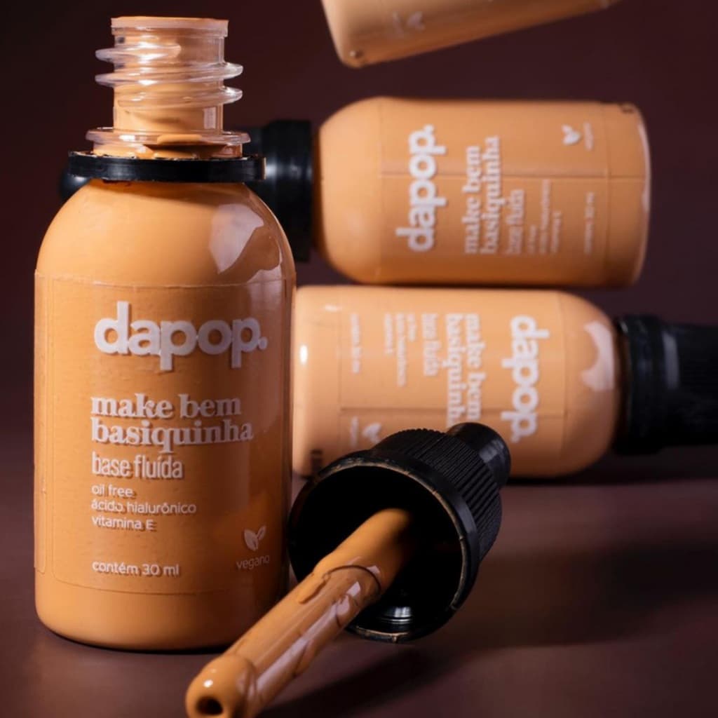 Base Fluida Make Bem Basiquinha Dapop, Aveludada, Vegana e Perfeita para o Dia a Dia
