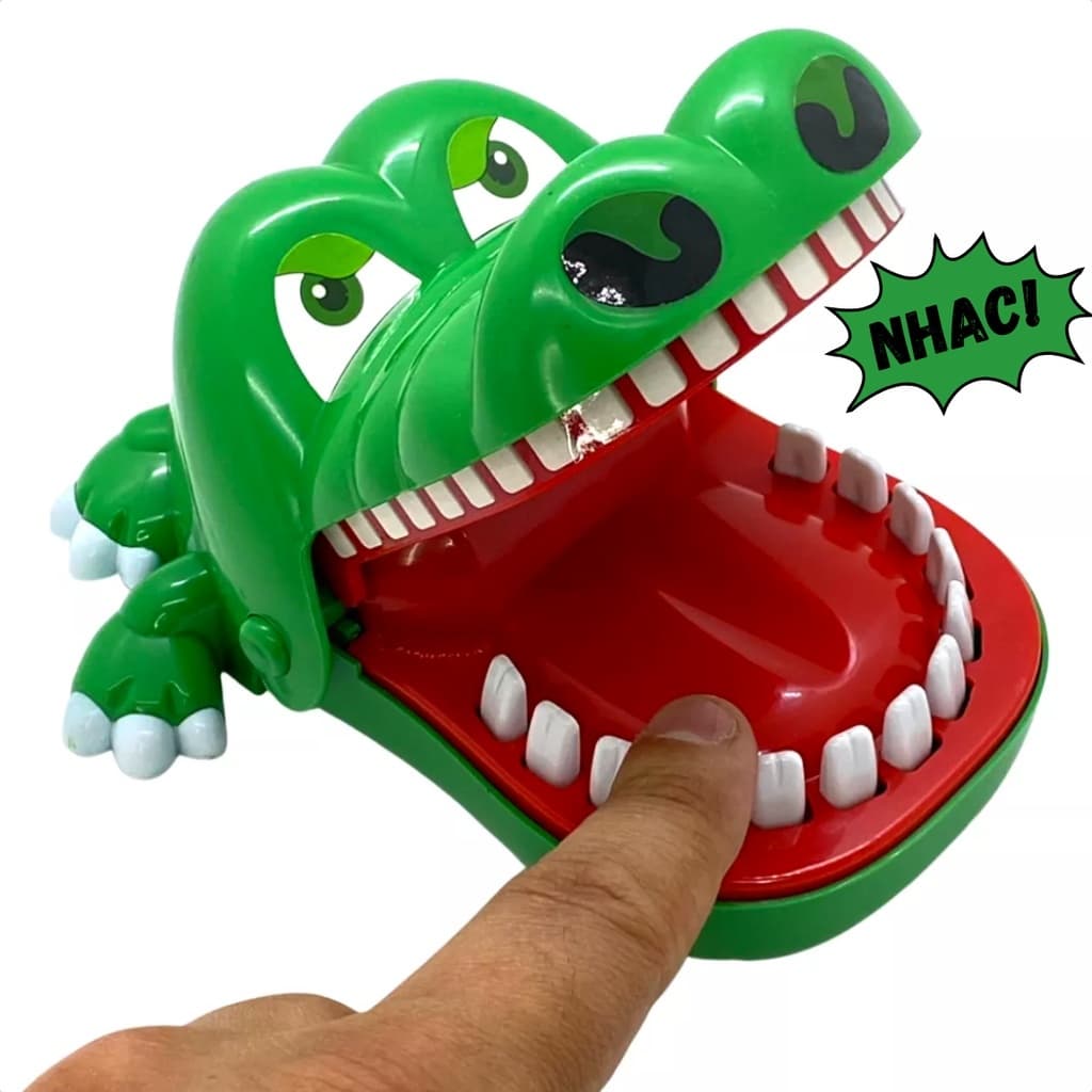 Brinquedo Crocodilo Engraçado Boca Jogo Dentista Mordida Dedo Jacaré Roleta Jogo