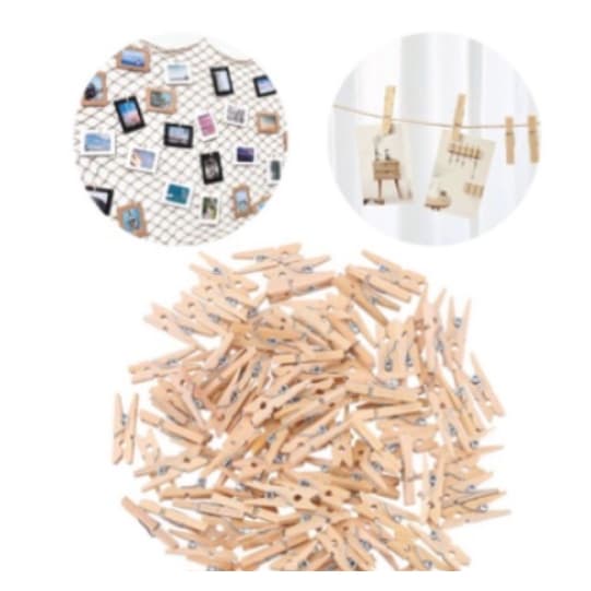 100 Mini pregador / Mini prendedor 2,5cm