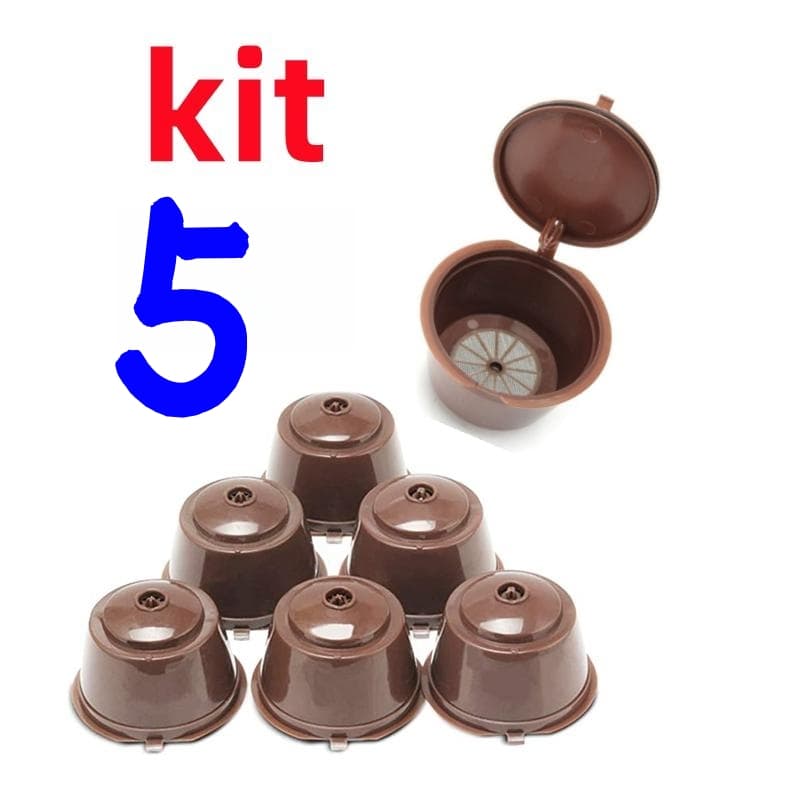 1/3/5 Pcs Cápsula Café Reutilizável Dolce Gusto Recarregável Refrescante Efectivo Promoção