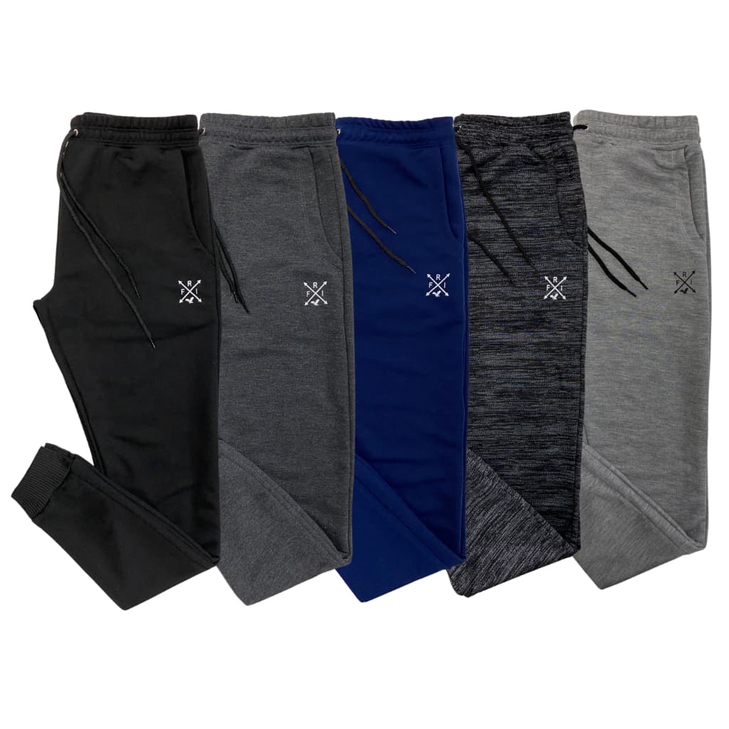 Kit 5 Calças Jogger Masculina Moletom Moletinho Slim