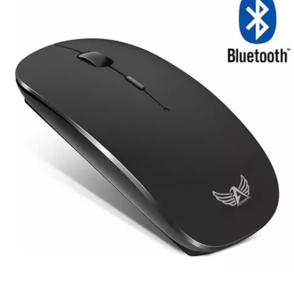 Mouse Sem Fio de Pilha Slim 1600 Dpi Ergonômico Óptico - AG-690 B